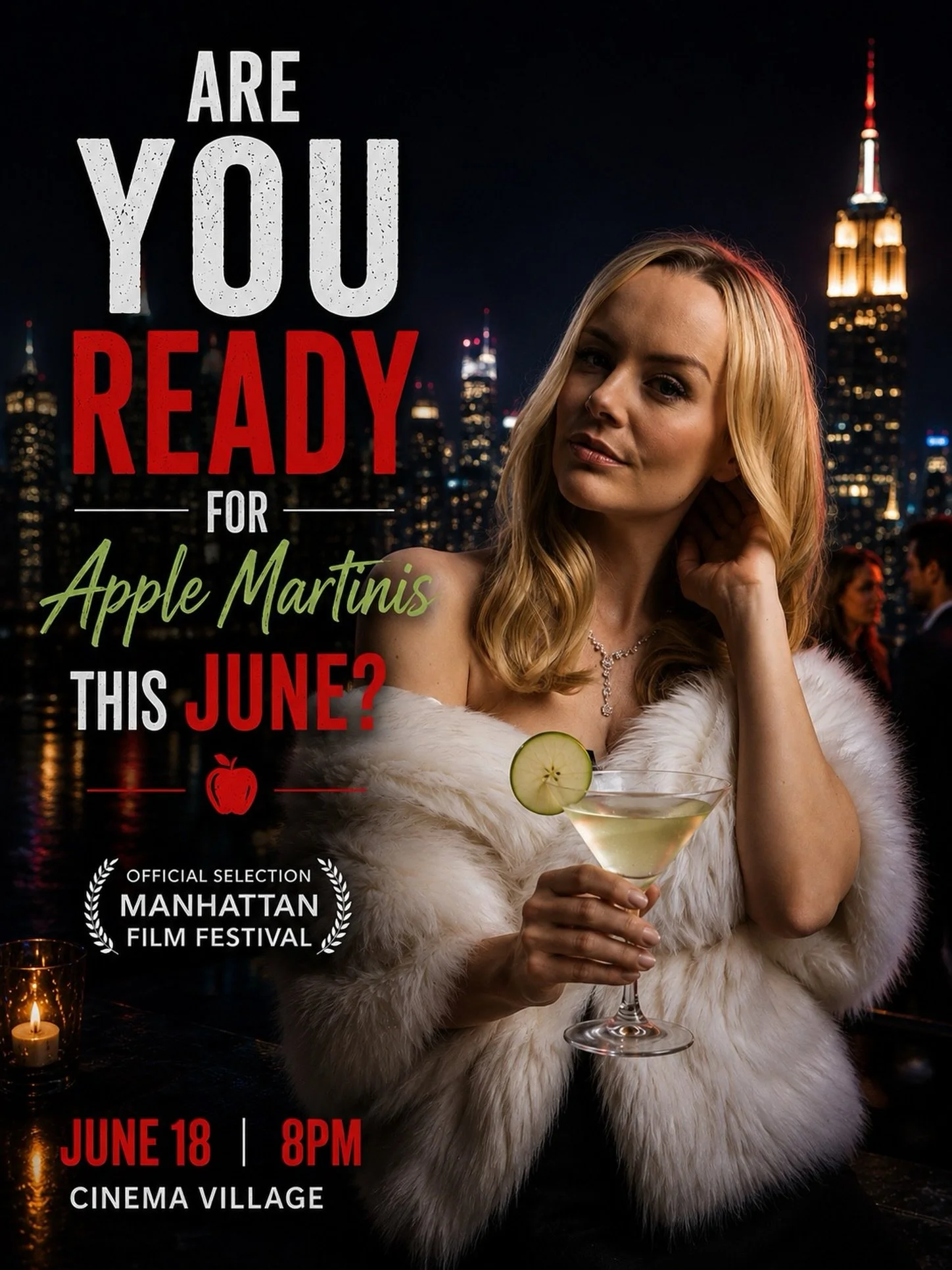 New York nights. Apple martinis. Bad decisions. 🍸🗽✨Take a sip into the world of Reunion this June at Cinema Village.

📍 June 18 &bull; 8PM
📍 Cinema Village