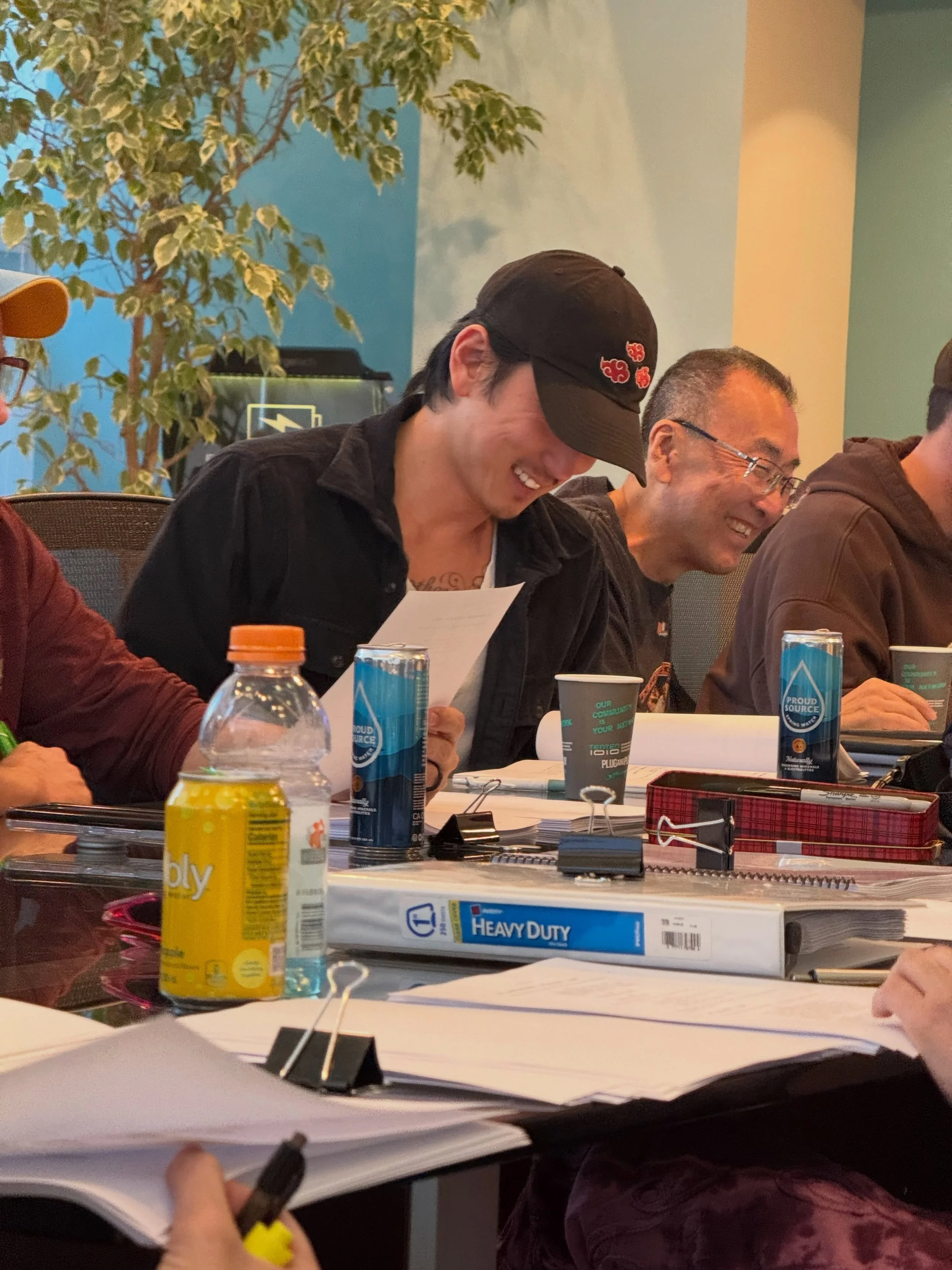Before the cameras roll there are table reads and laughter! 🎬✨

Wanna see Reunion on the big screen? Check out tickets for NY: https://www.manhattanfilmfestival.org/movie/reunion/