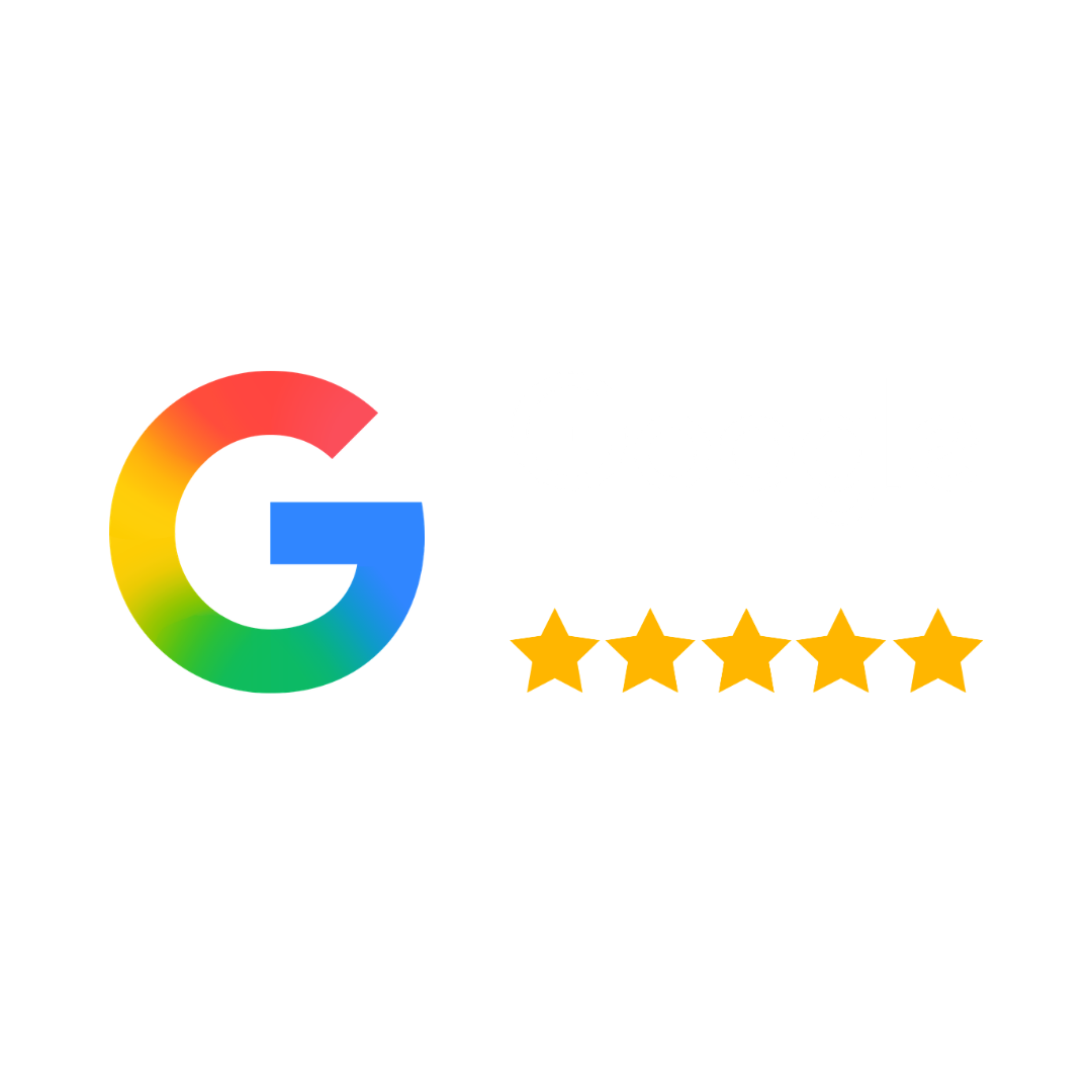 Google logo with a 4.8-star review rating and five stars underneath.