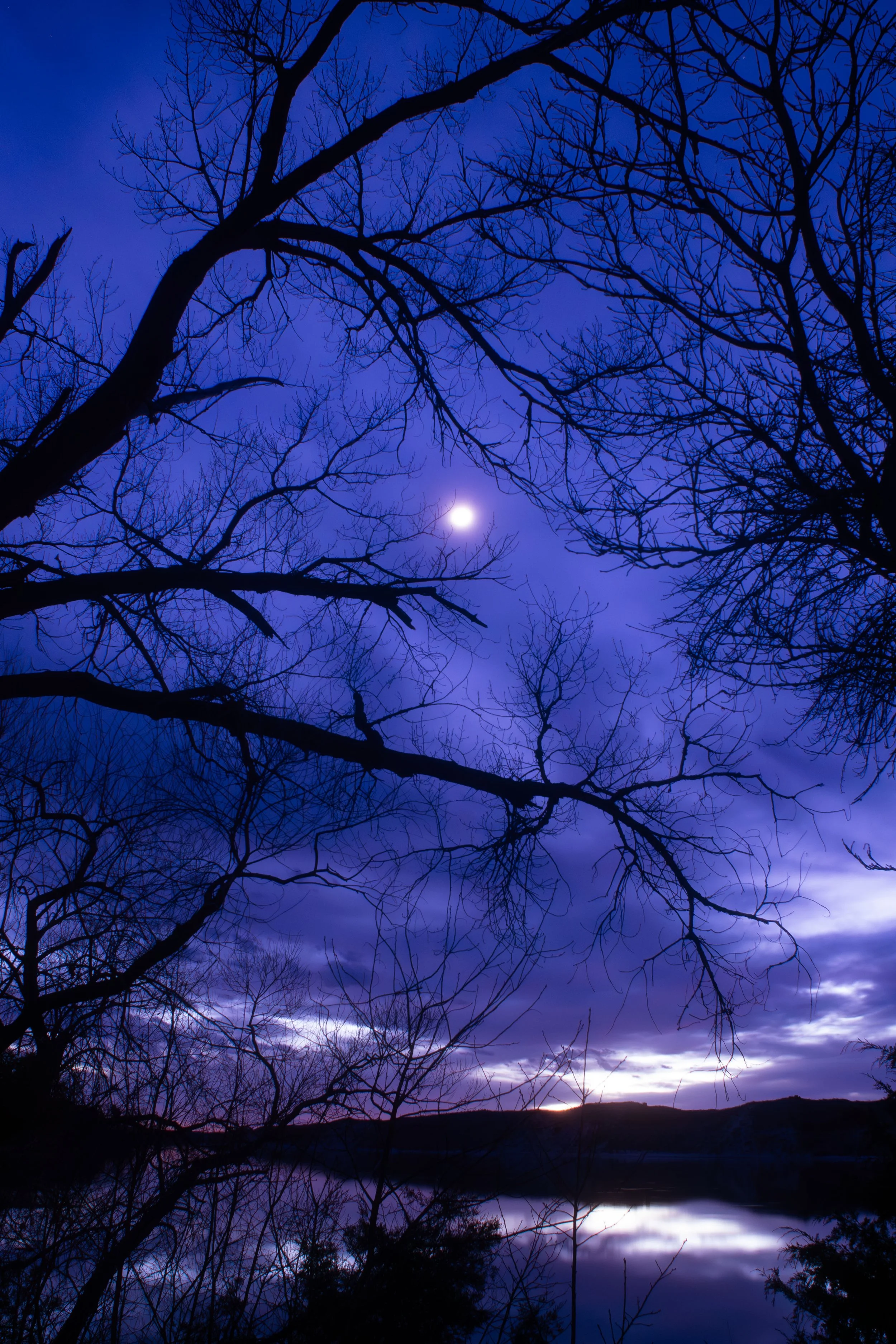Moon Over Merritt Reservoir 