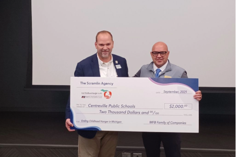 Jason Presents Centreville Public Schools with ACF Grant