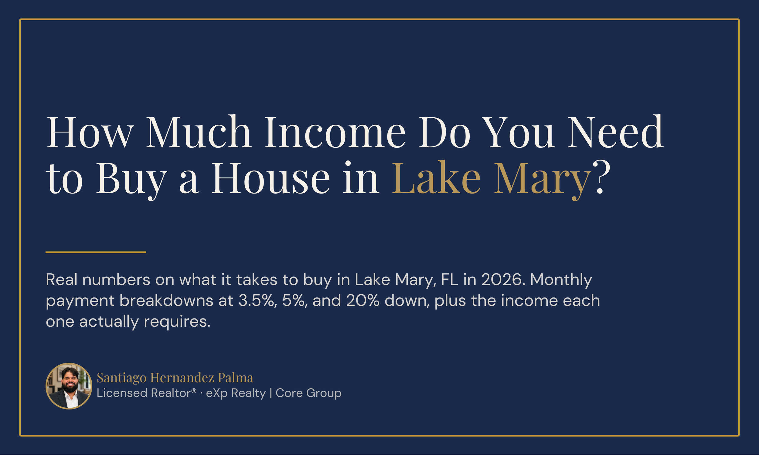 How Much Income Do You Need to Buy a House in Lake Mary?