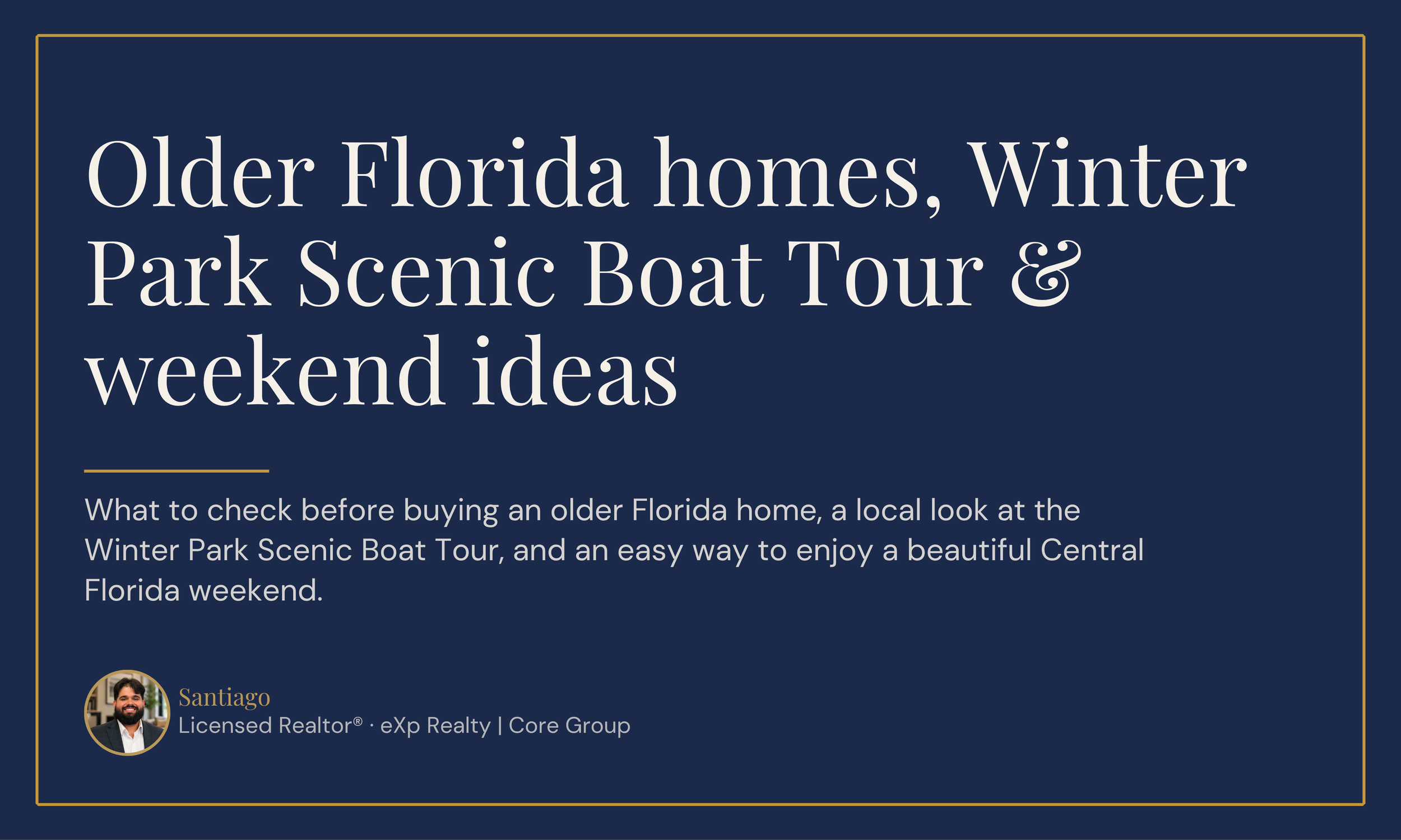Older Florida homes, a Winter Park classic, and a good weekend to be outside