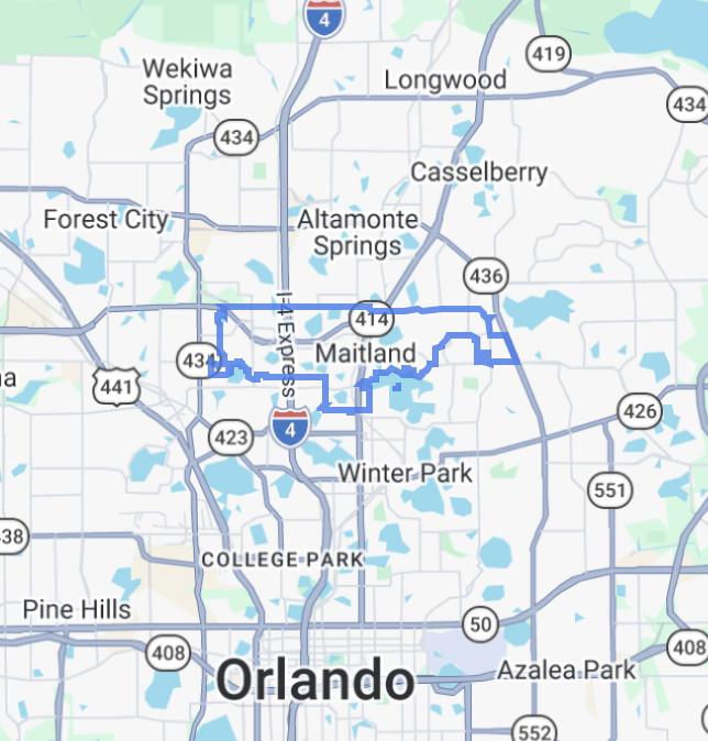 Maitland city boundary map