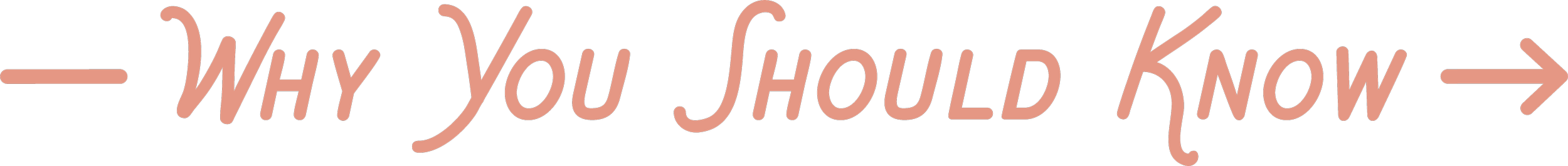 Text graphic reading "Why You Should Know" with arrows on both sides.