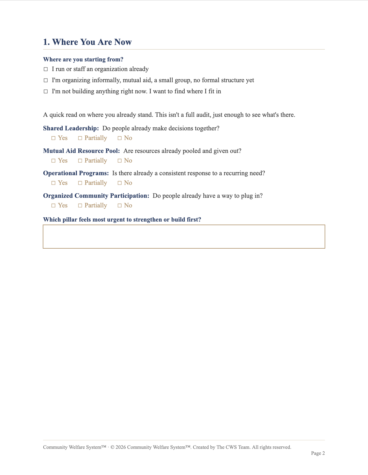 CWS Brainstorm Worksheet