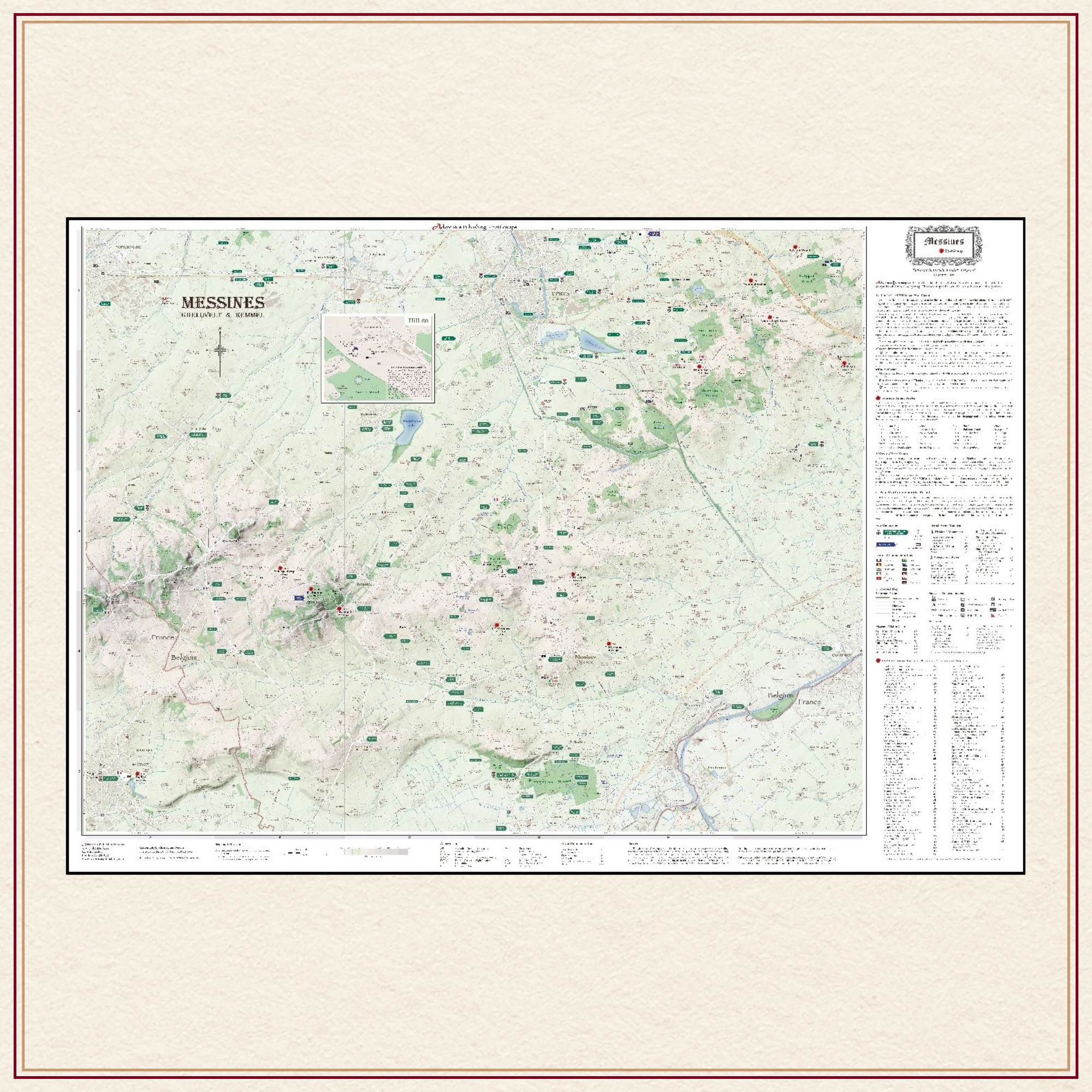 WWI Messines Kemmel Gheluvelt Battlemap Father’s Day Gift