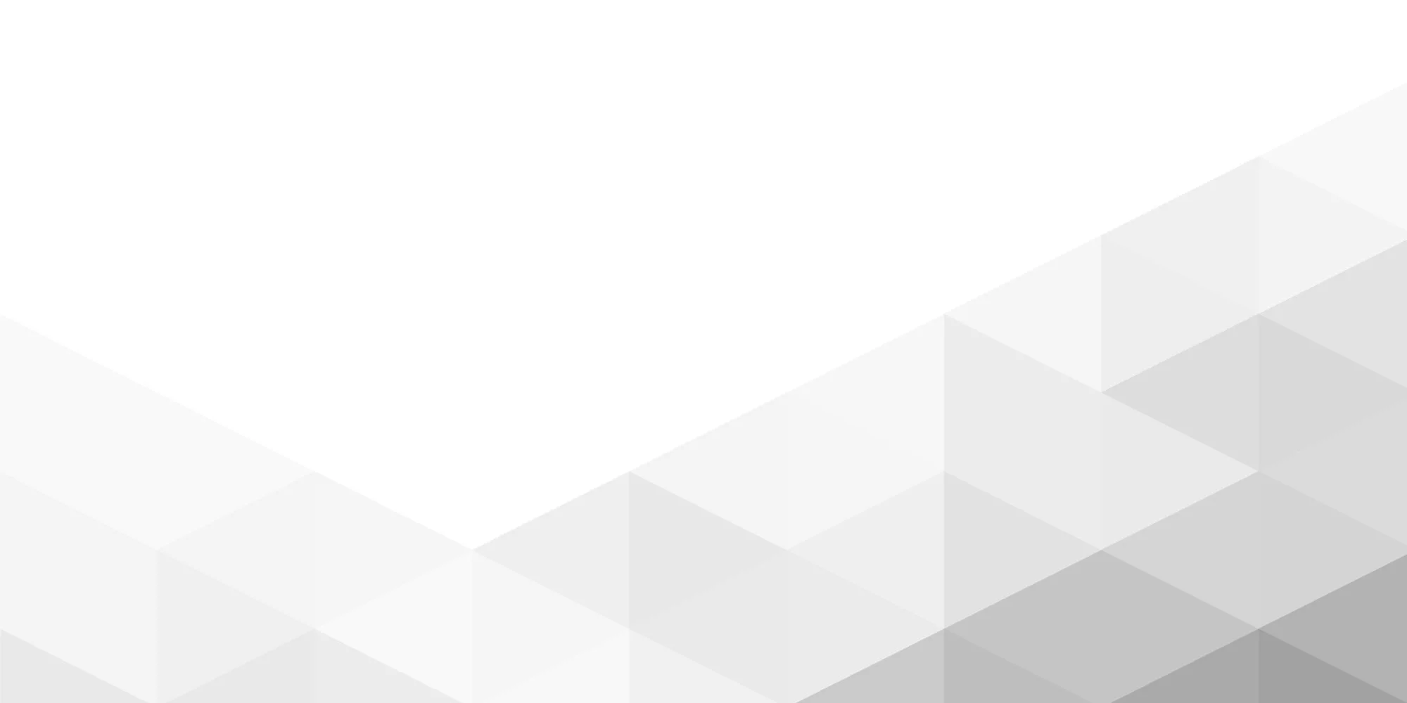 Empty white background with gray geometric pattern at the bottom right corner.