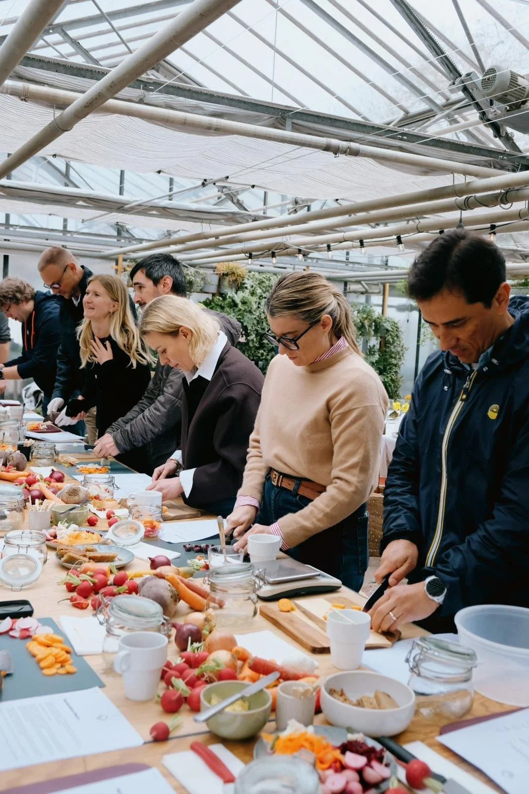 Employees working with their hands at a workshop