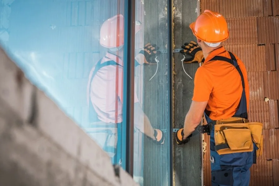 Commercial building undergoing exterior renovations to improve appearance, efficiency, and property value.