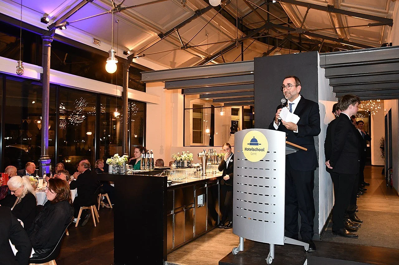 Mr. Lluis Serra, President of EUHOFA International addressing the gathering during EUHOFA Congress Belgium 2026.