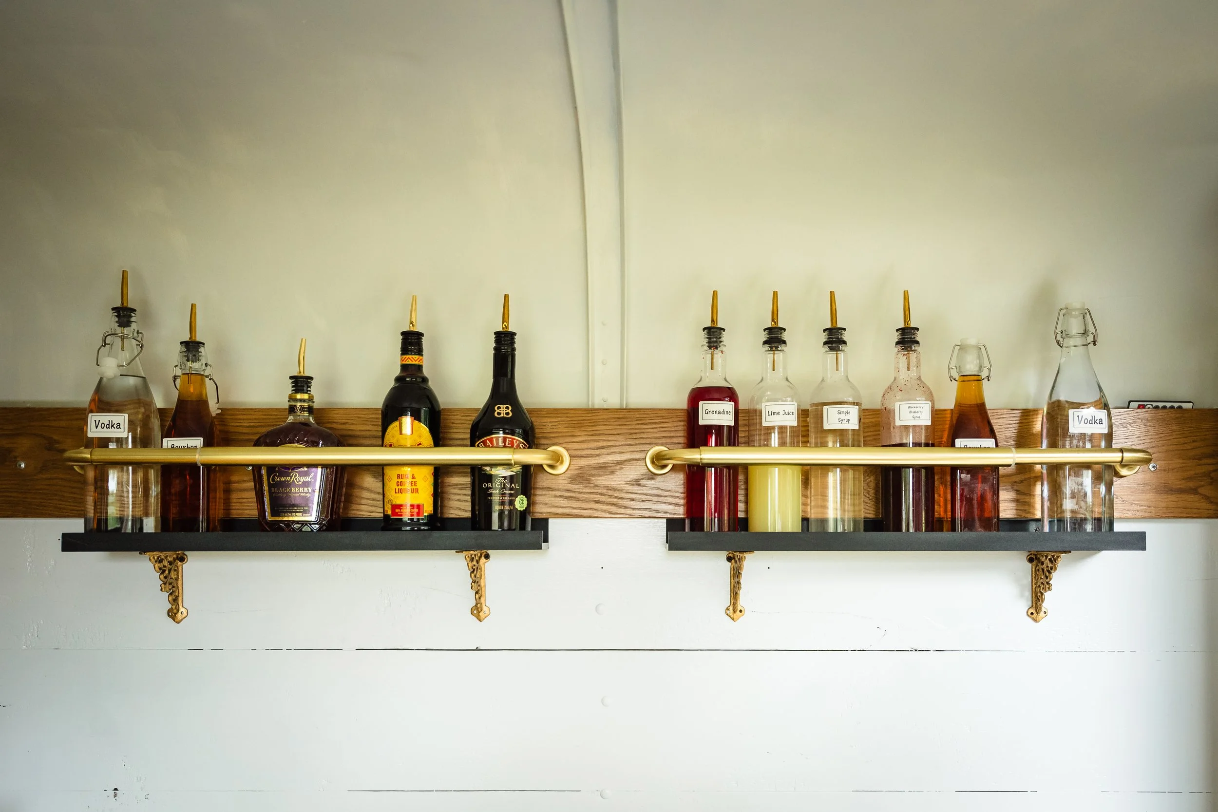 The bar is stocked