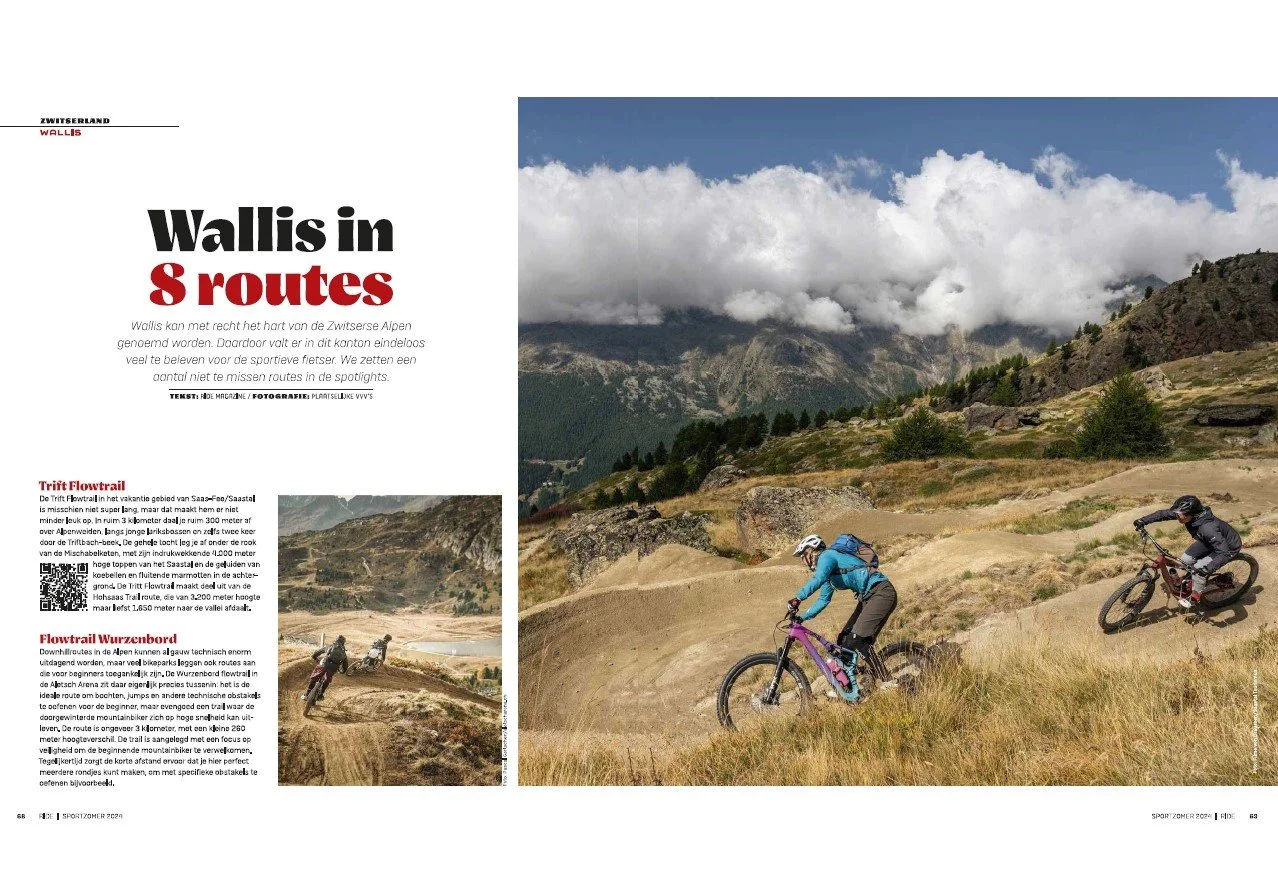 Article about downhill mountainbiking in Wallis