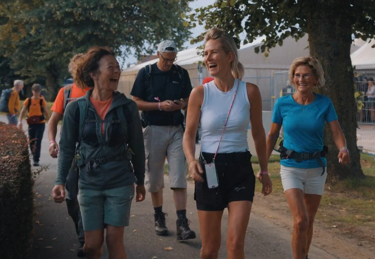 Femiale hikers having fun