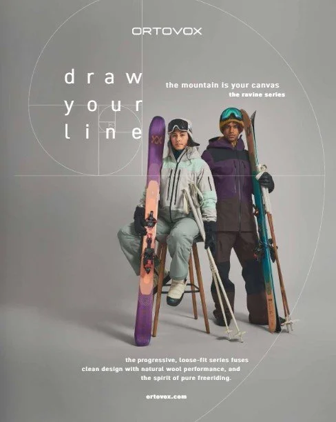 Ortovox advertising winter equipment