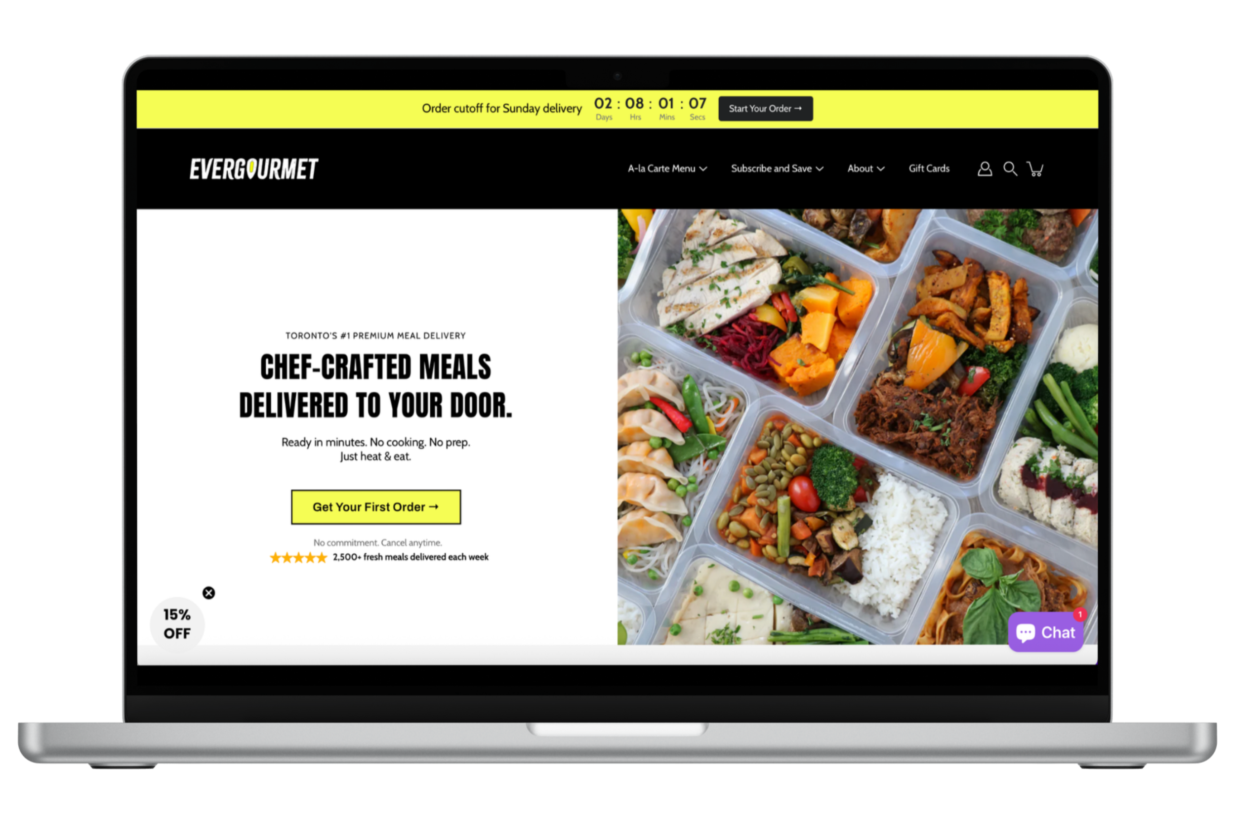 Hero Section (Desktop) — Clear, benefit-driven hero designed to communicate the offer instantly and drive action from first touch.