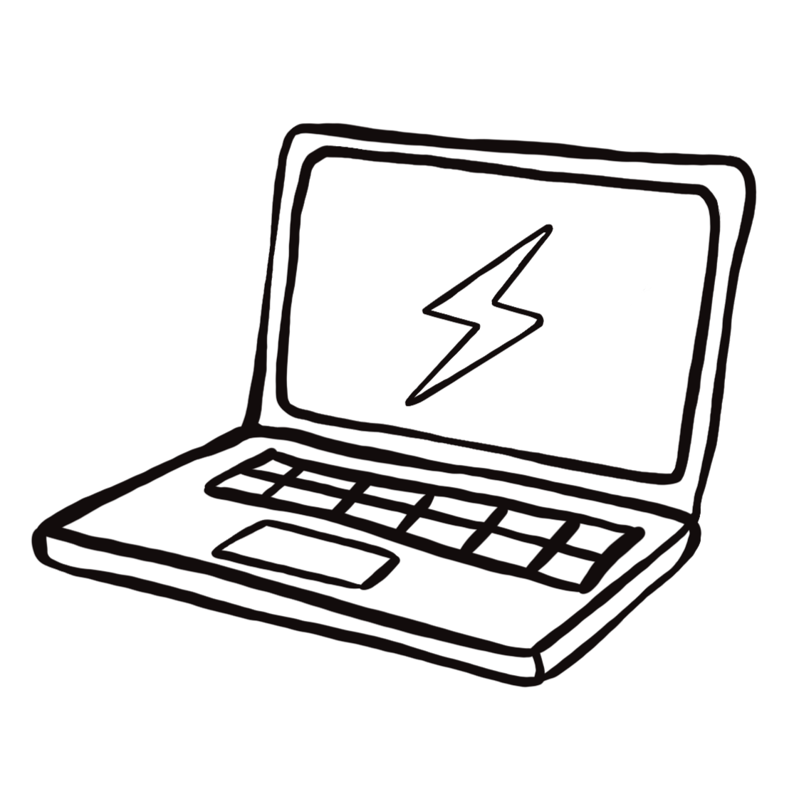 Fast website launch illustration with lightning bolt representing rapid website design and build