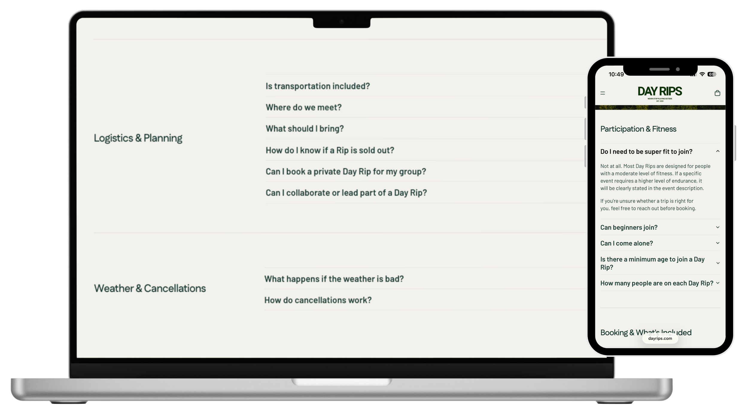FAQ Page — A structured FAQ designed to address common concerns, reduce hesitation, and support confident booking decisions.