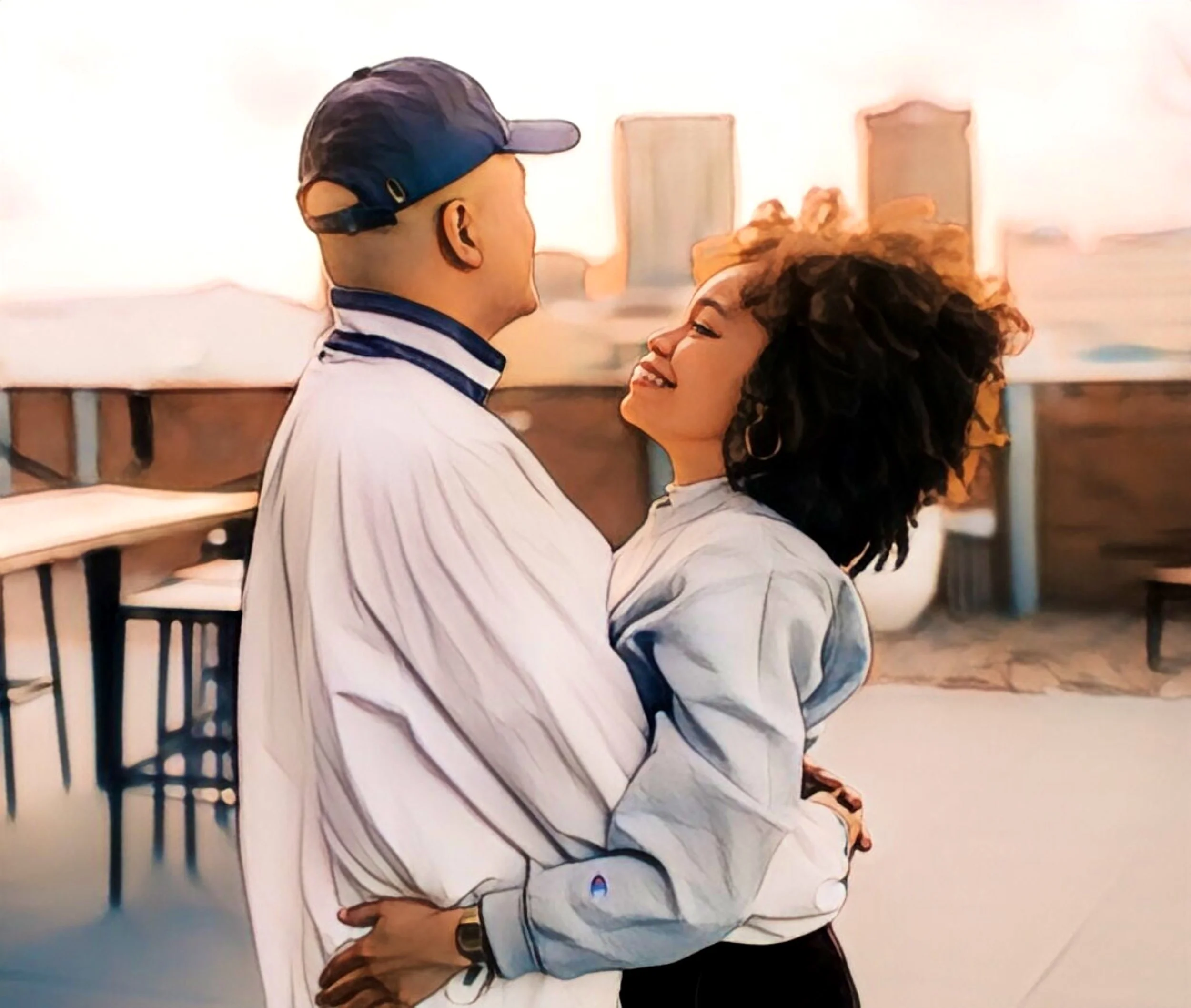 couple hugging