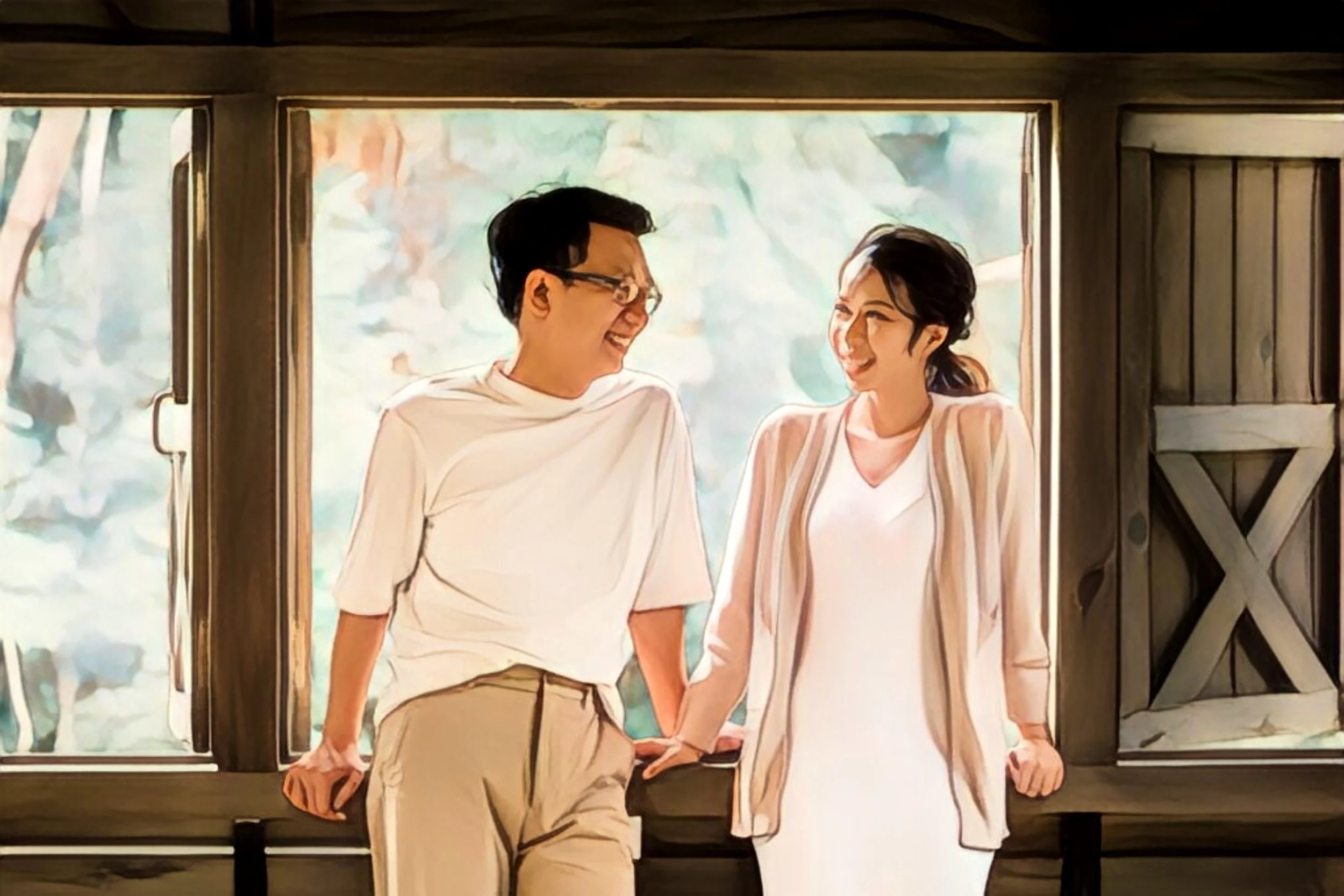 couple looking at each other