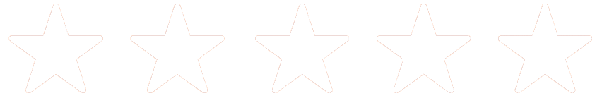 Five white stars aligned horizontally on a black background.