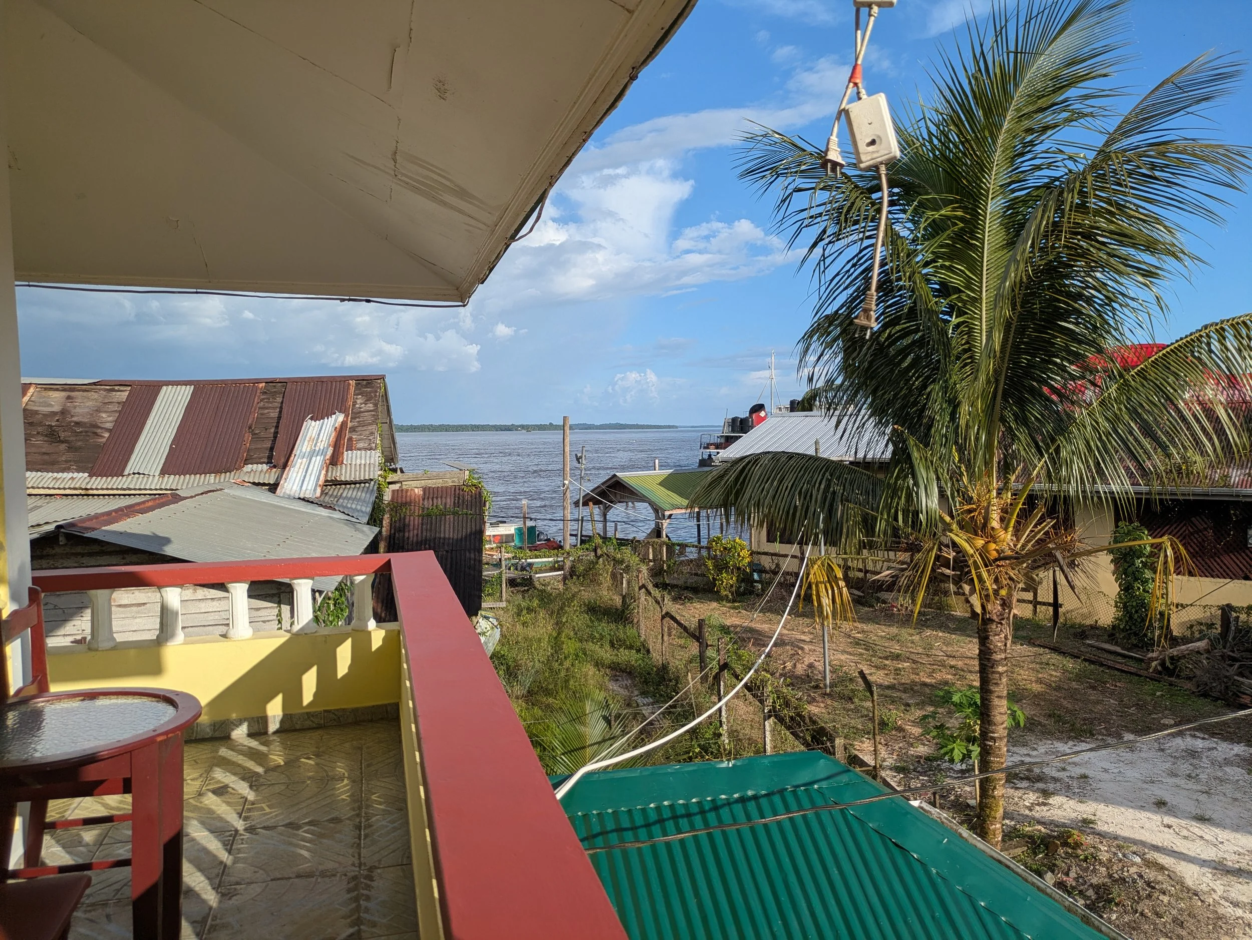 Bartica overlooking the Essequibo river.
