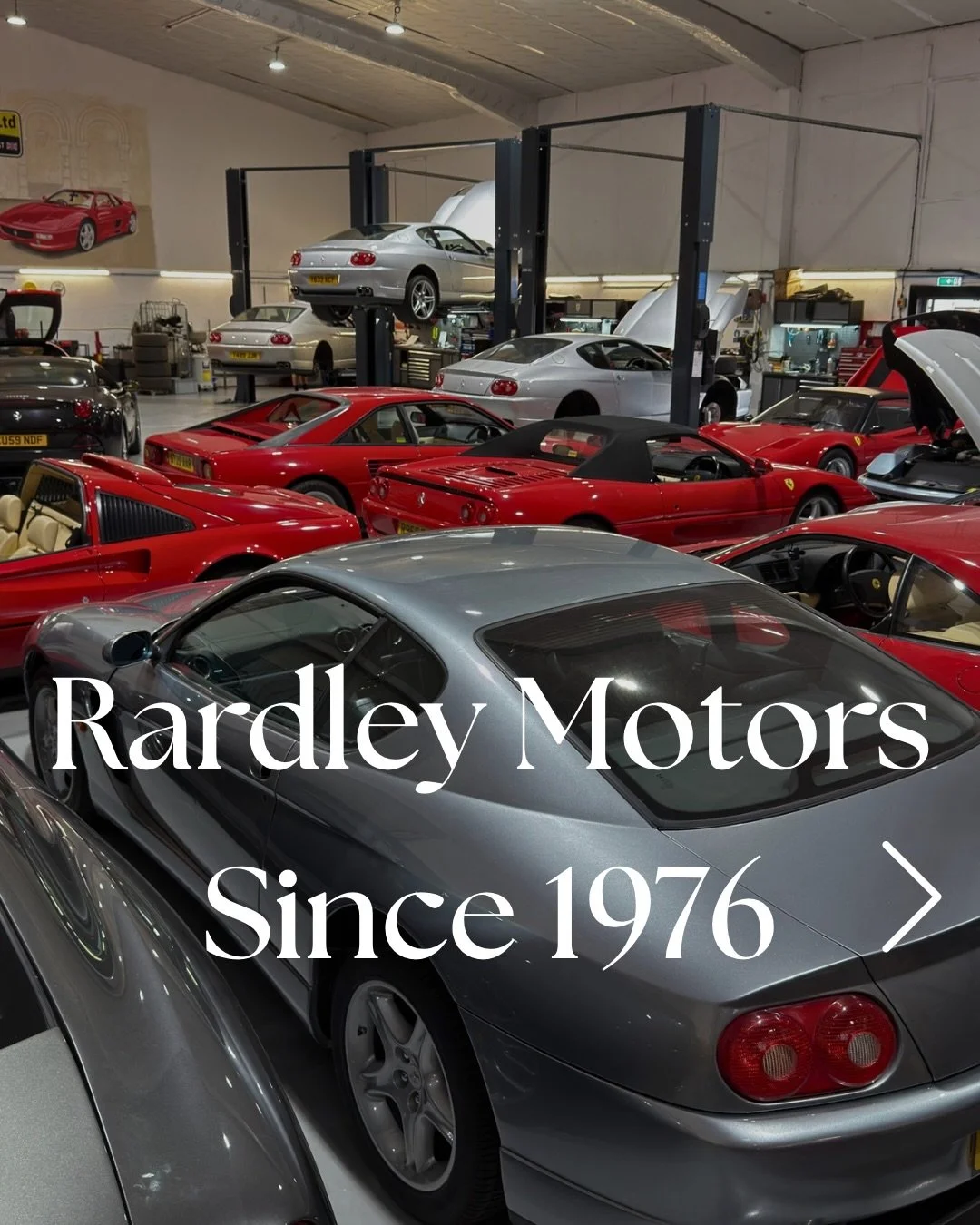 Rardleys has been dedicated to keeping some of the world&rsquo;s most iconic Ferraris on the road.

From routine servicing and cambelt replacements to full recommissioning and restoration projects, every car that enters our workshop is treated with t