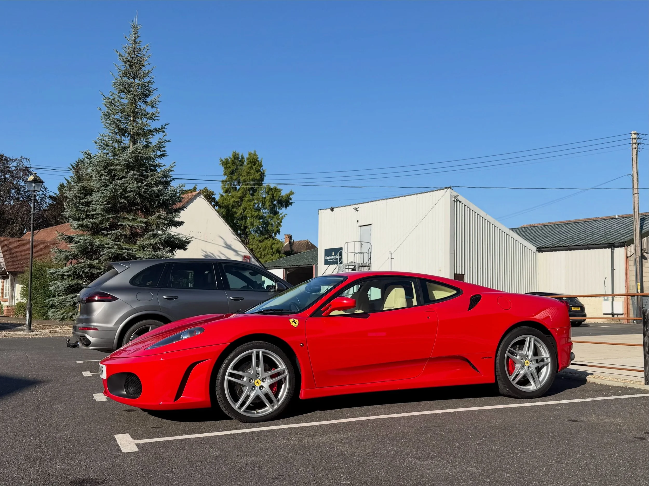 Lovely shot in early morning sunshine. Ferrari 430 in for annual service gearbox fluid change.  #rardleyservice #ferrari430 #rossocorsa #luxurylifestyle