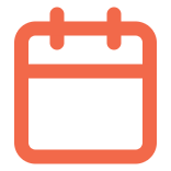 Icon of a calendar with a blank date section