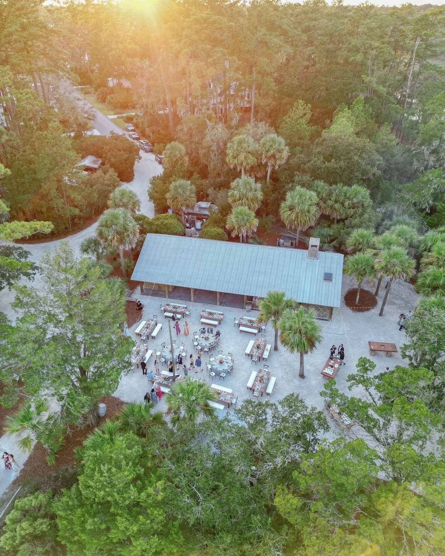 A setting like this doesn't need much help from us.
Live oaks, water just past the treeline, dolphins swimming along your guests &mdash; we let the destination lead and build the design to meet it, not compete with it.

#TheNewtonCollective #Intentio