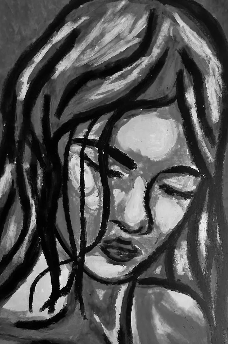 "Paint Stick Portrait" Print