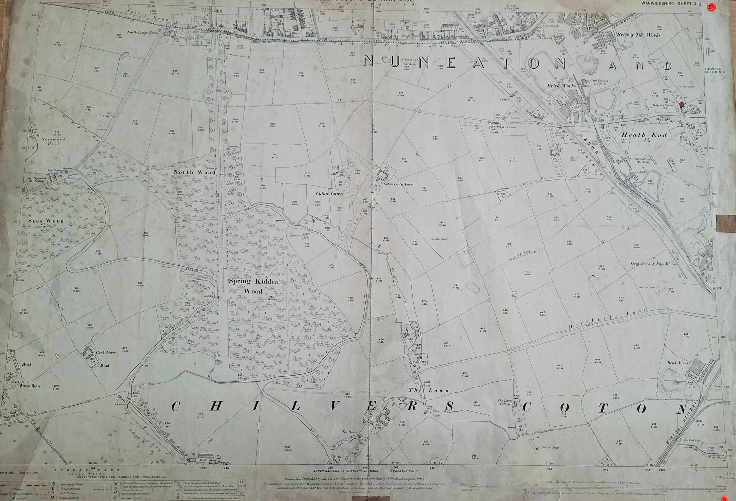Chilvers Coton 1903 OS map