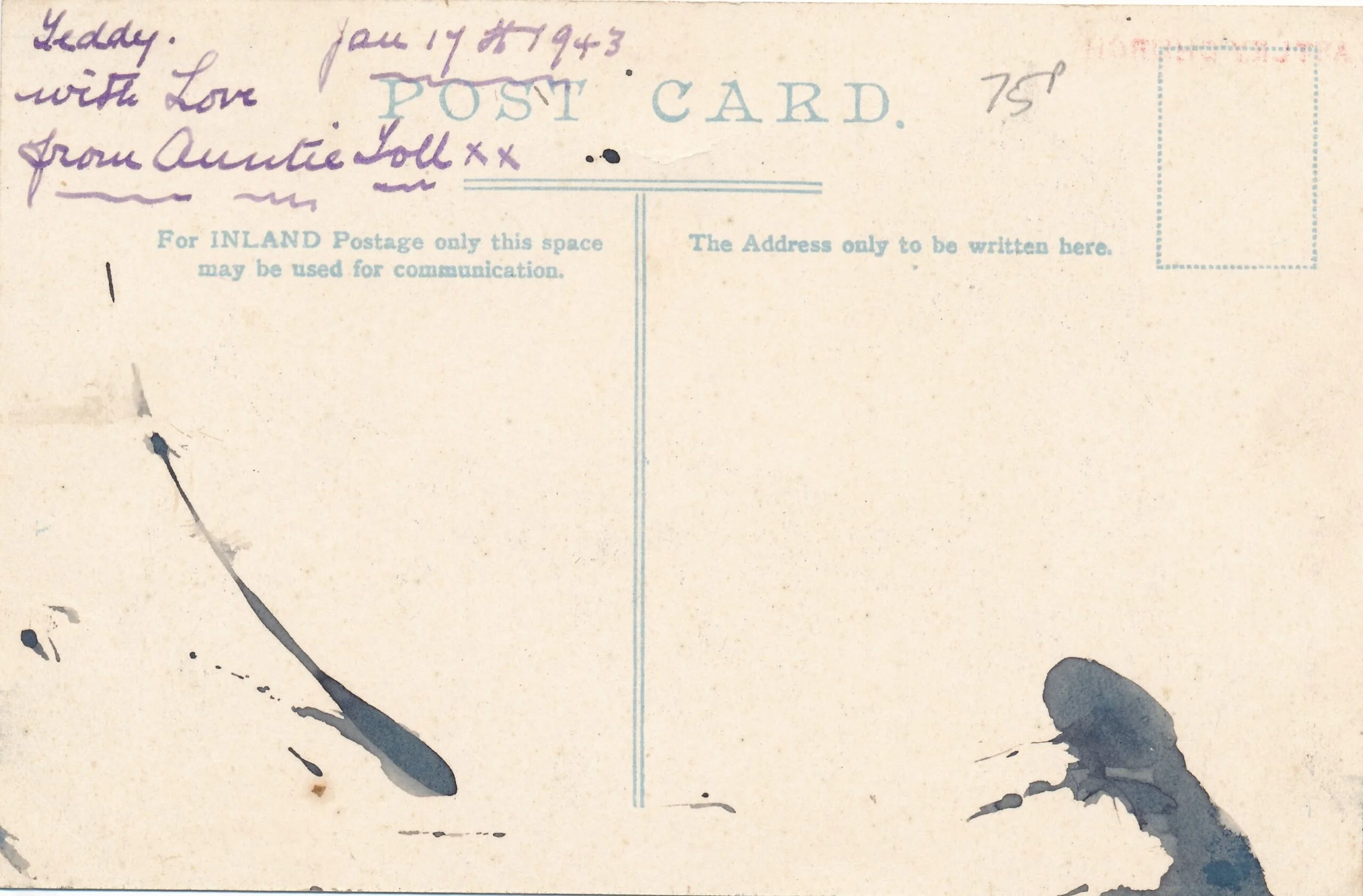 Back of Astley Church card.