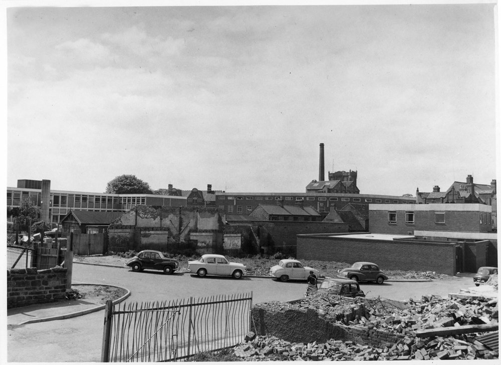 Looking across from Vicarage Street to the redevelopment on Church Street. The untouched Granby Head can be seen on the right.