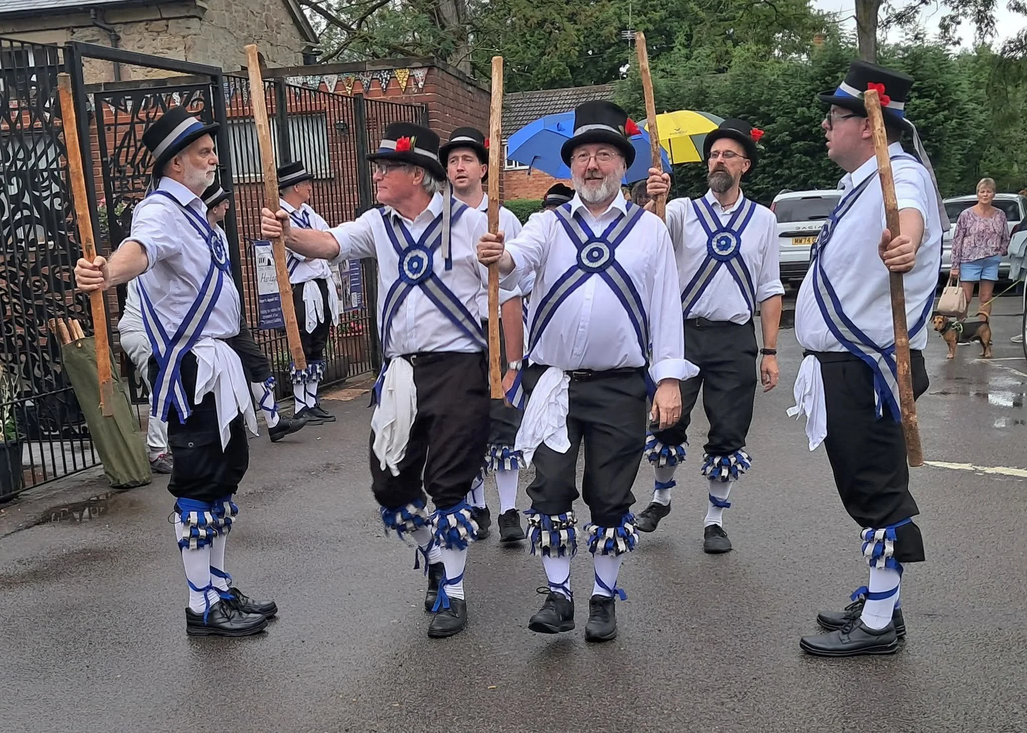 morris dancers outside