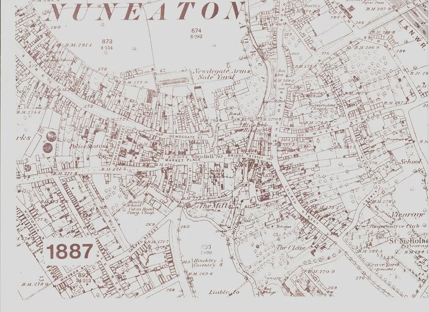 Nuneaton 1887 map