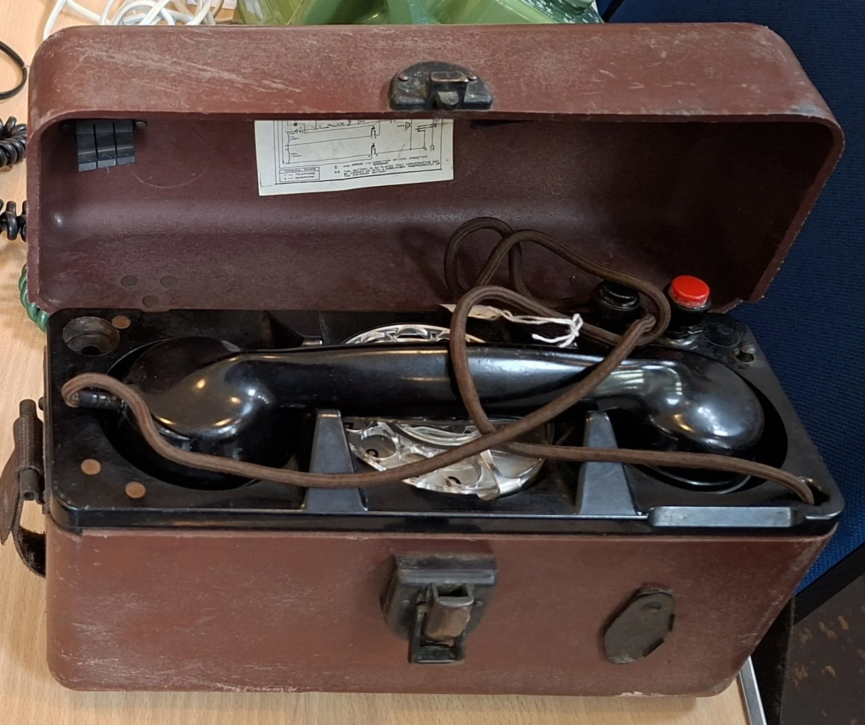 Air Raid Warden mobile telephone unit 1940.