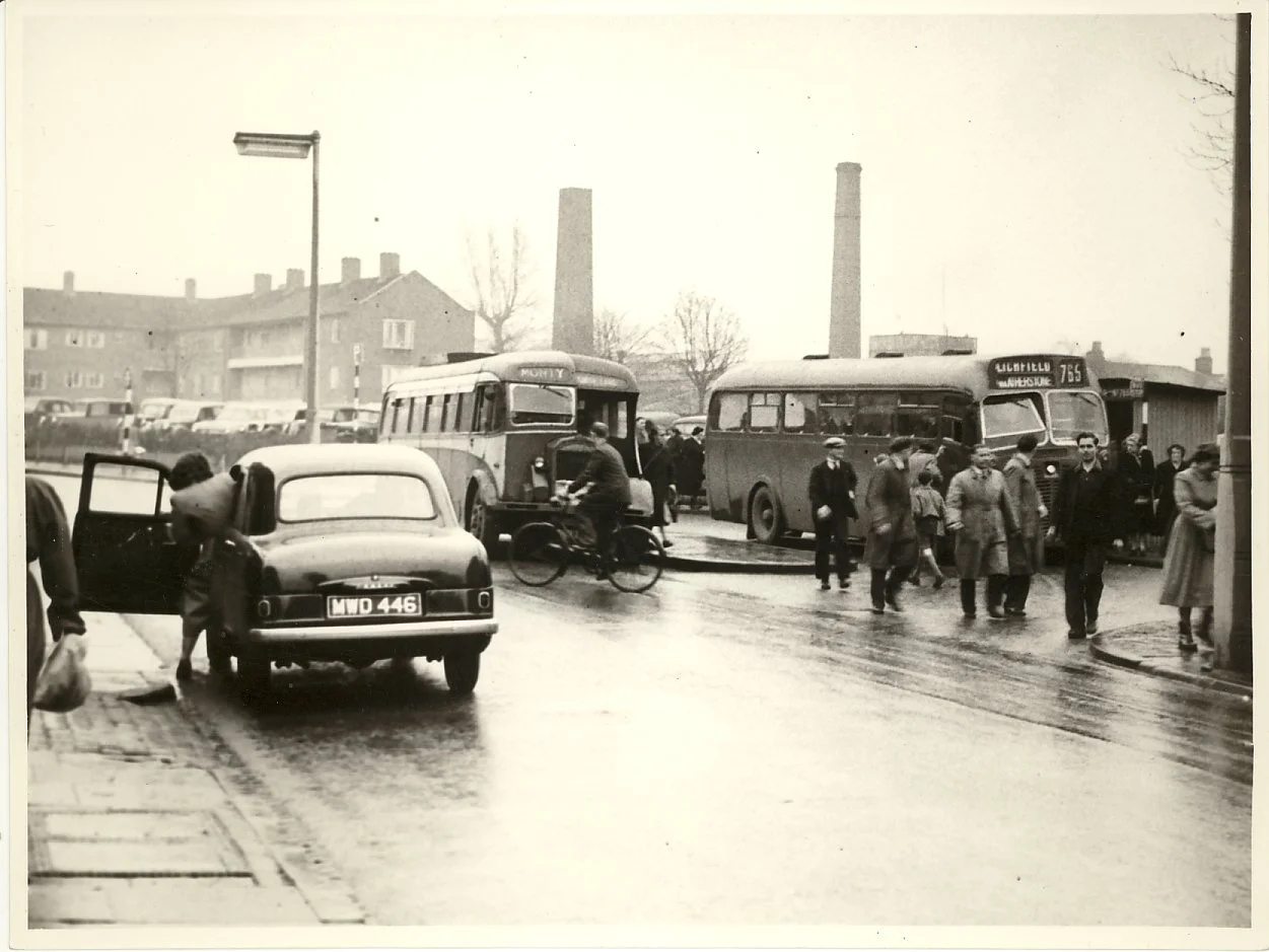 buses on church street in old photo