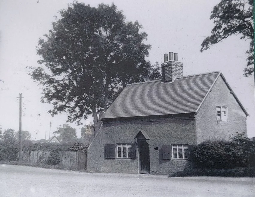 The Dame School that stood opposite Griff House on what is now the Coventry Road. George Eliot attended the Dame School as a young girl. The Dame School was pulled down long ago.