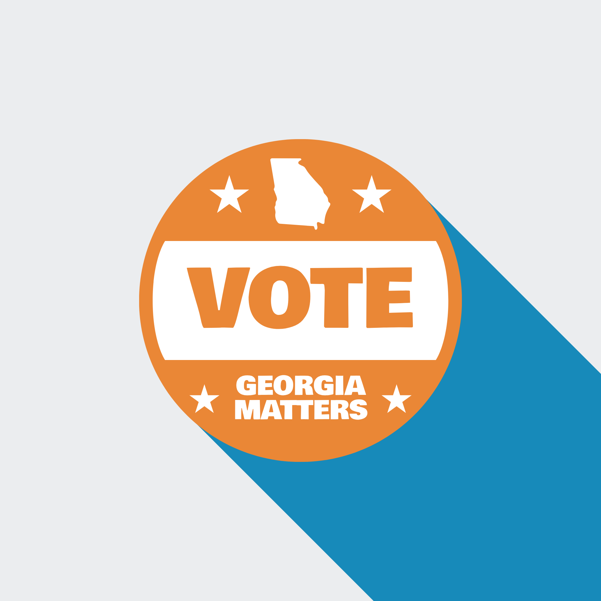 Vote Georgia Matters primary election sticker graphic