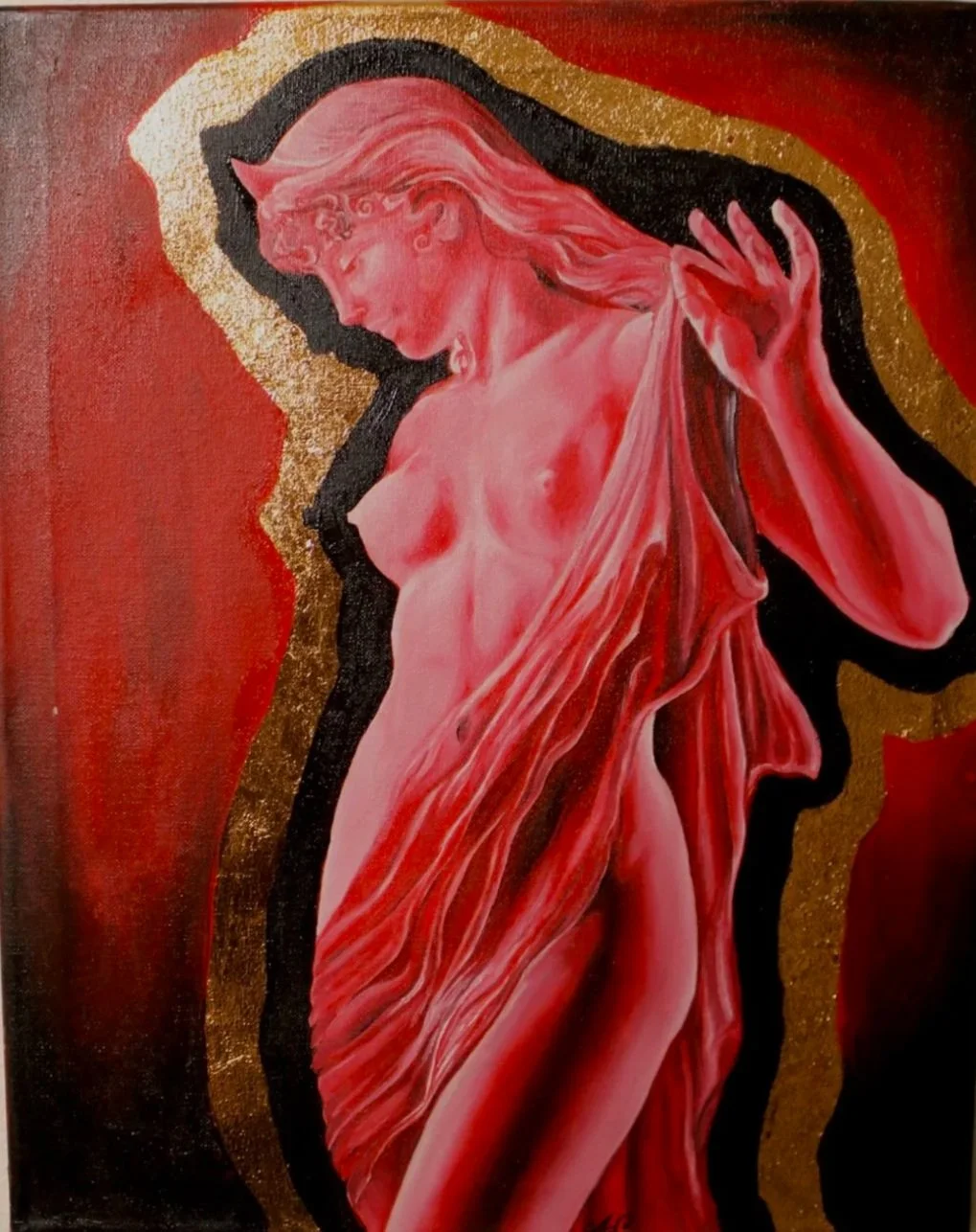 Lady in Red : 18x24