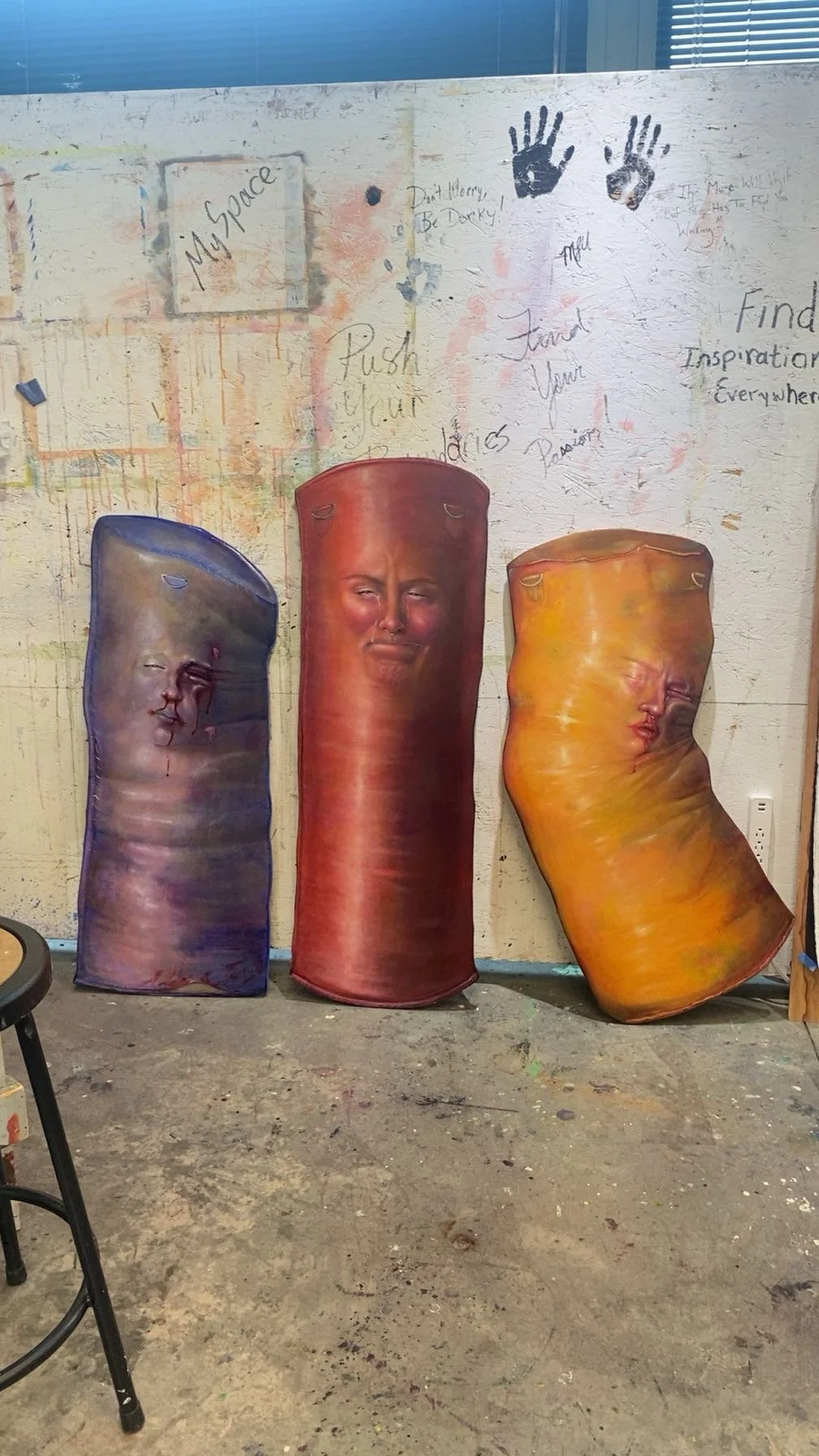 Punching Bag Series while drying