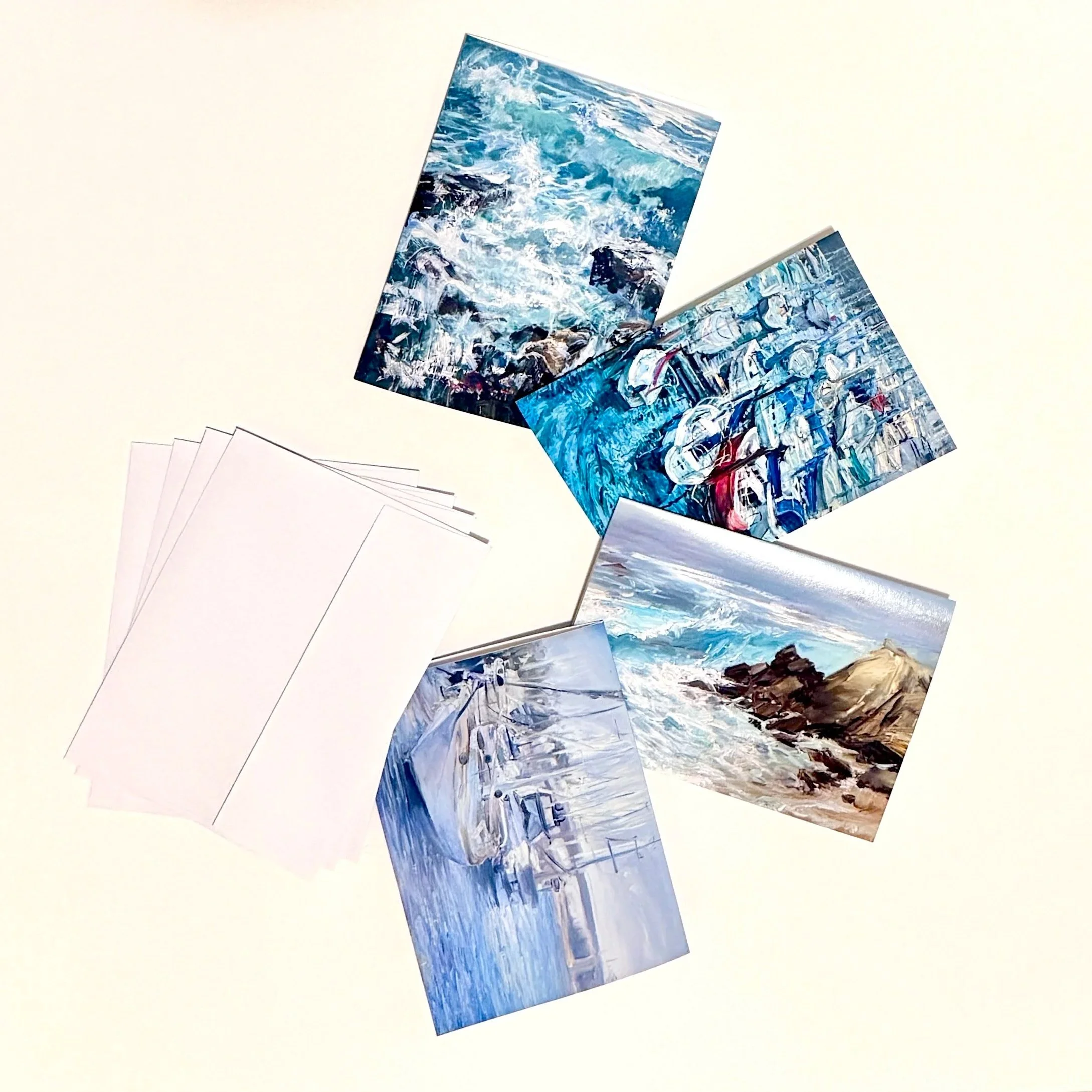 Coastal Art Greeting Cards (Set of 4)