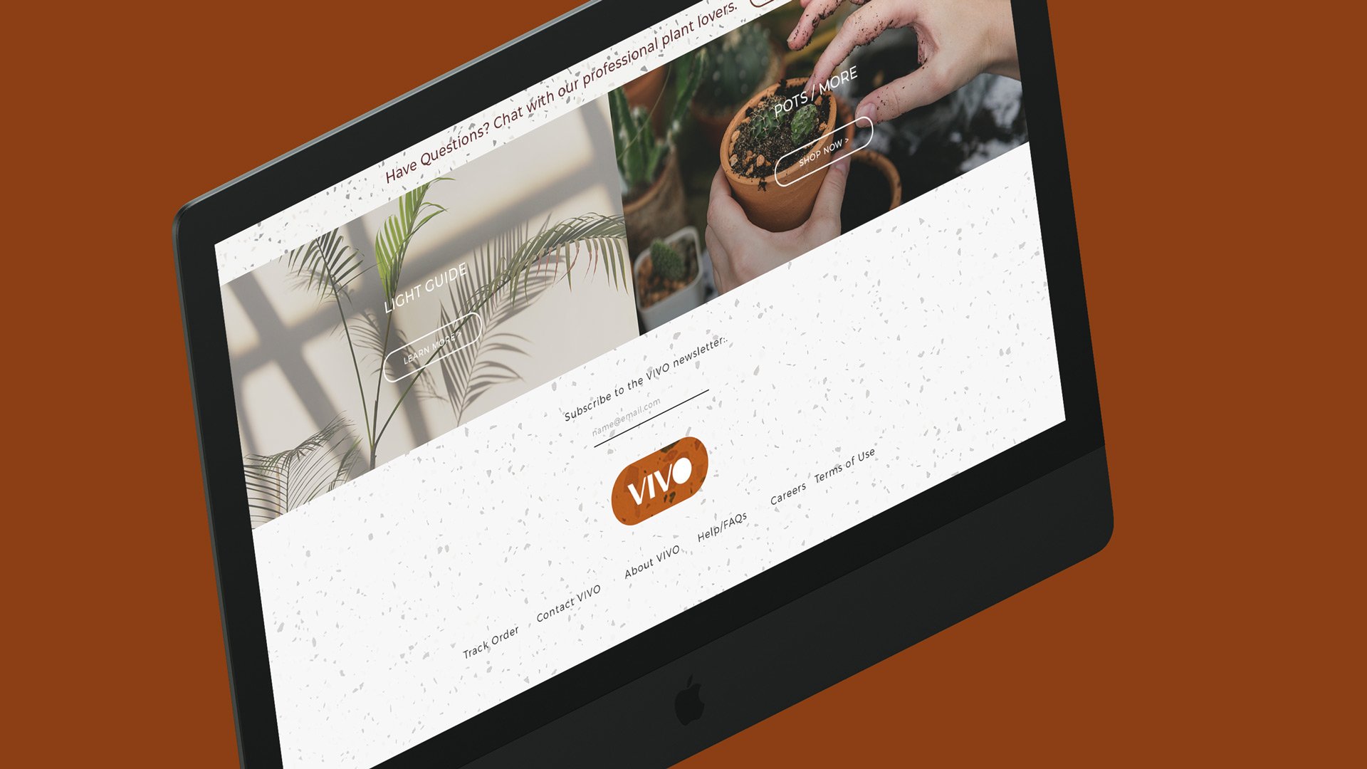 Online store site footer.