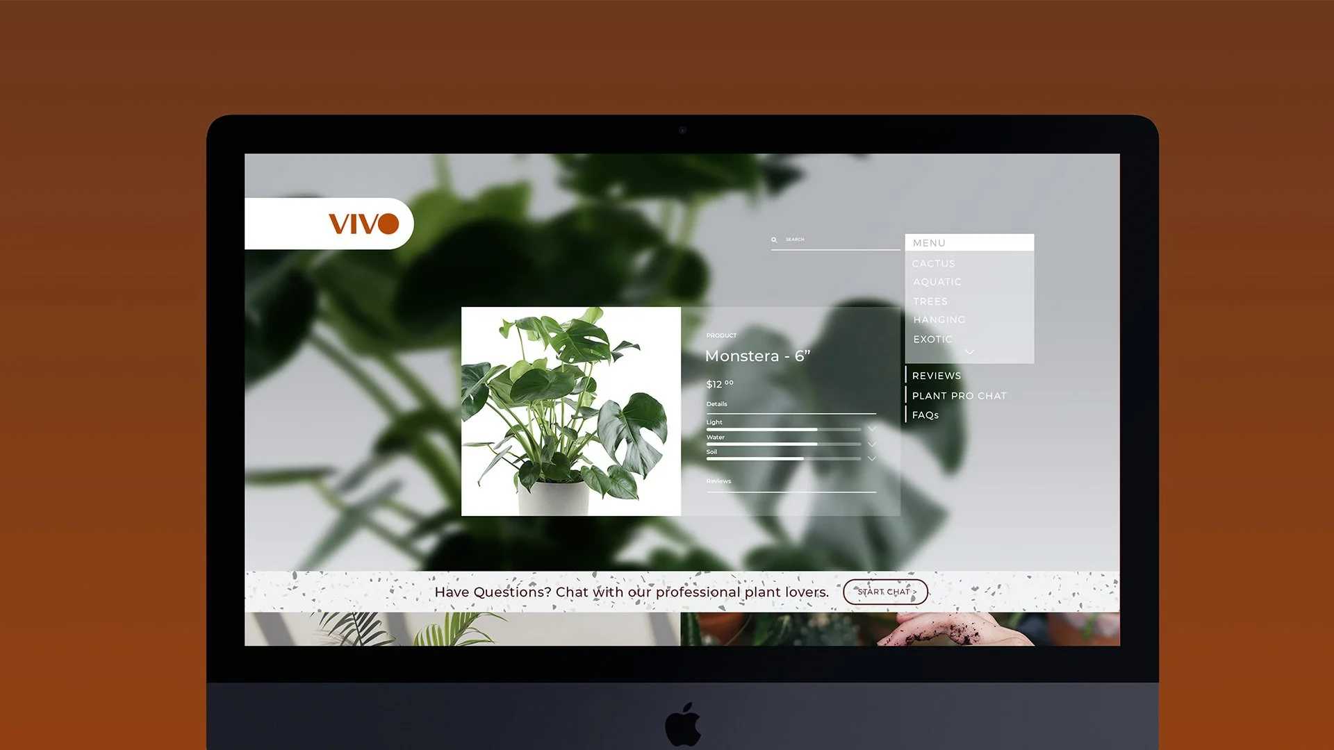 Online plant store product page.