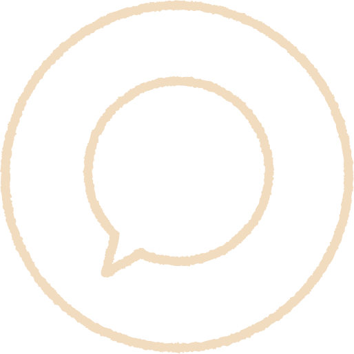 Outline of the WhatsApp logo with a speech bubble in the center.
