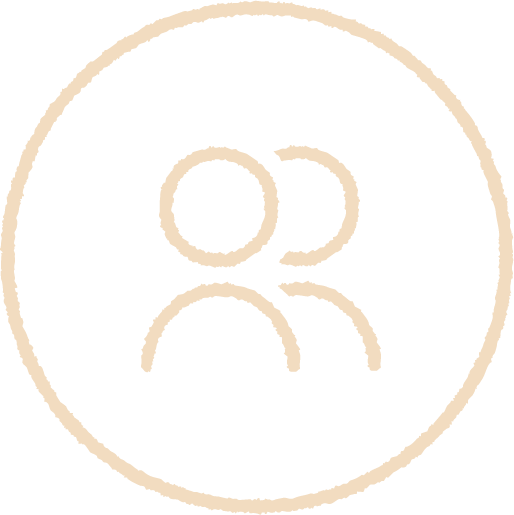 Icon of two people inside a circle.