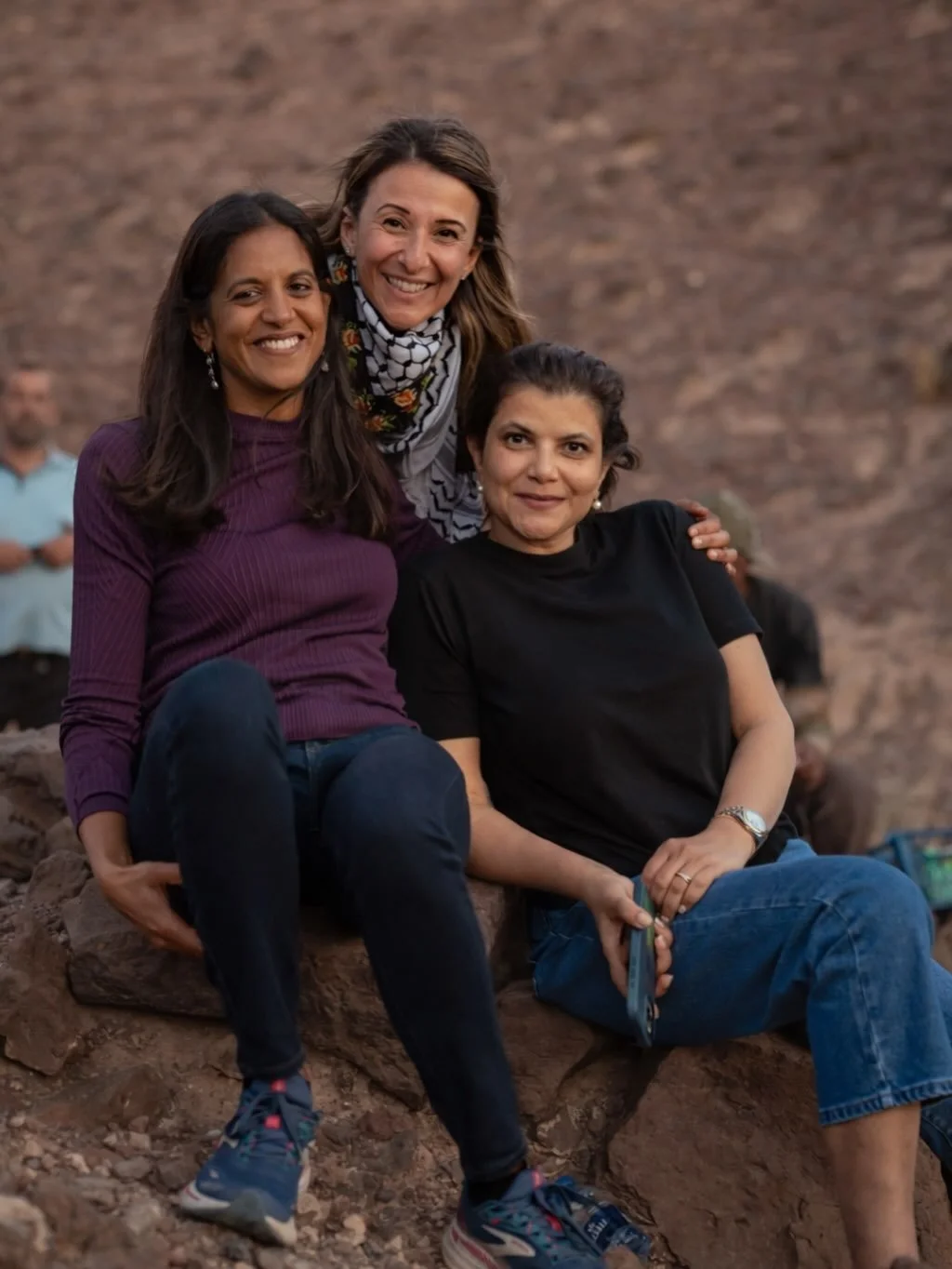Ta Films leadership team: Nadia Eliewat, Shivani Pandya Malhotra and Sangeeta Desai on set of THE STATION. Produced by Screen Project (@screenproject_films ), a Ta Films Company, set for its World Premiere at the 65th Cannes Critics&rsquo; Week.

Pho