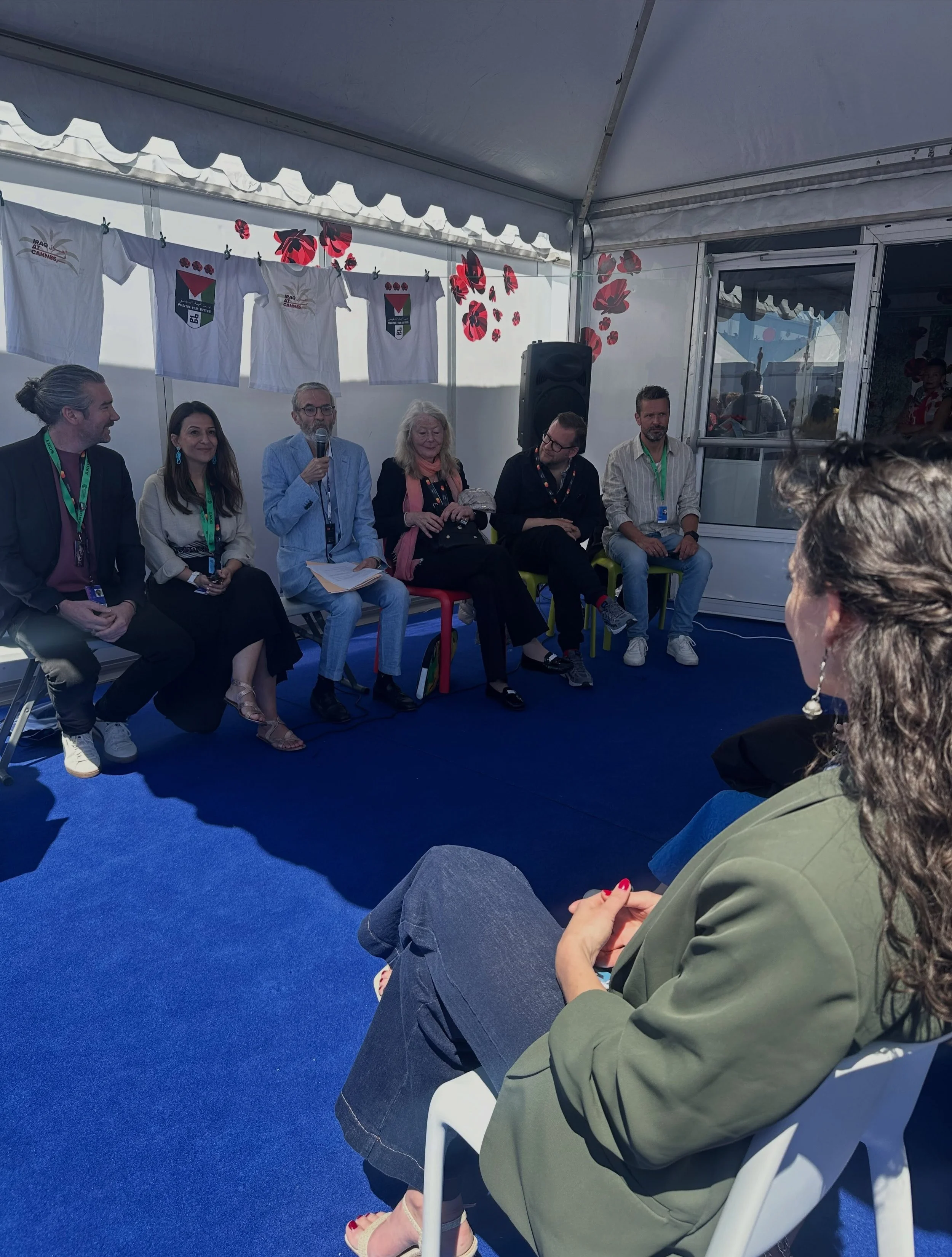 A case study of the success of The Station, by Sara Ishaq, as a Euro-Arab coproduction, led by Nadia Eliewat, CEO and Creative Director of Ta Films, presented at the Iraqi Pavilion during Cannes Film Festival.

The panel featured Nadia Eliewat (Scree