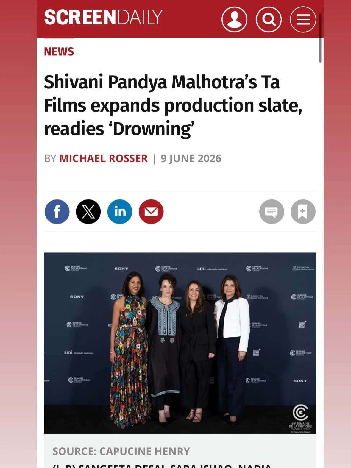 A glimpse of the media coverage surrounding Ta Films&rsquo; recent announcement.

Our heartfelt thanks to all the journalists and publications following our growth journey.
 
Here we start! To the stories yet to be told, and the collaborations yet to